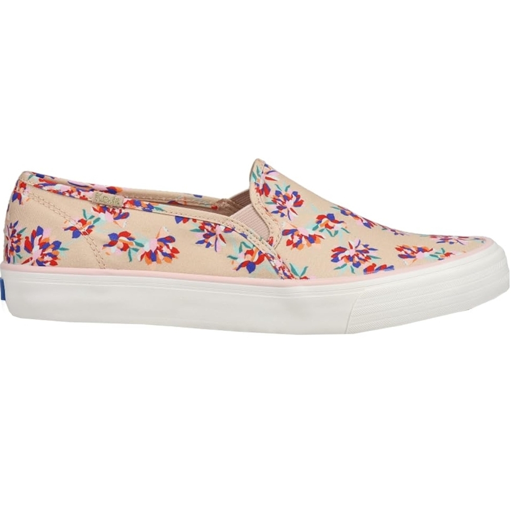 Keds Floral Canvas Slip-On Flats - Cream and Multicolor BRAND NEW IN BOX